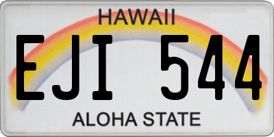 HI license plate EJI544
