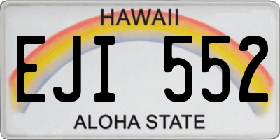 HI license plate EJI552