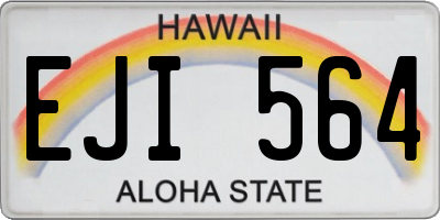 HI license plate EJI564