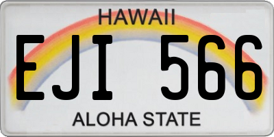 HI license plate EJI566