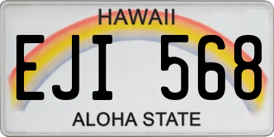 HI license plate EJI568