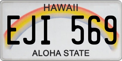 HI license plate EJI569