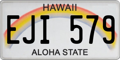 HI license plate EJI579
