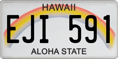 HI license plate EJI591