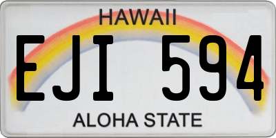 HI license plate EJI594