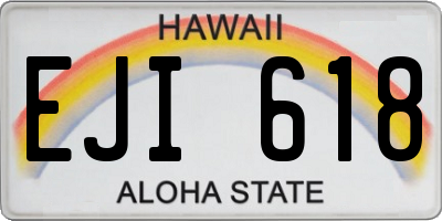 HI license plate EJI618