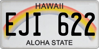 HI license plate EJI622
