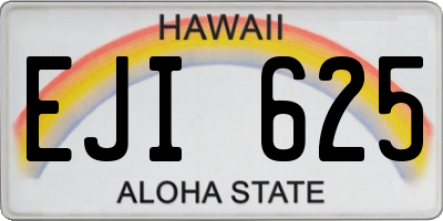 HI license plate EJI625