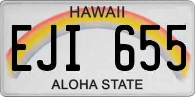 HI license plate EJI655