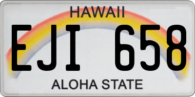 HI license plate EJI658