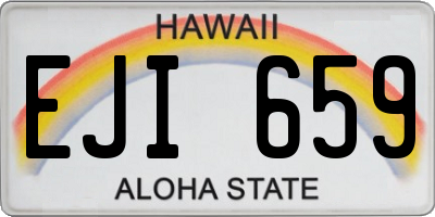 HI license plate EJI659