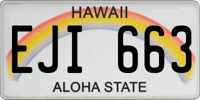 HI license plate EJI663