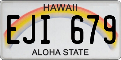 HI license plate EJI679