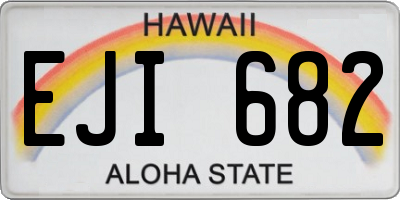 HI license plate EJI682
