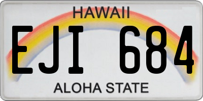 HI license plate EJI684