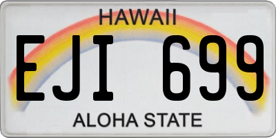 HI license plate EJI699