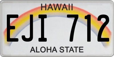 HI license plate EJI712