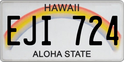 HI license plate EJI724