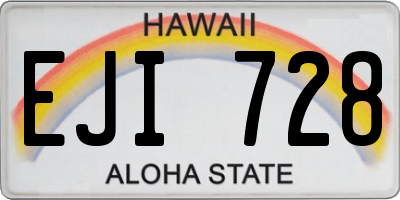 HI license plate EJI728