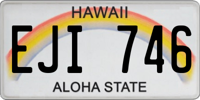 HI license plate EJI746