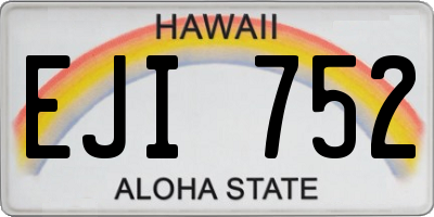 HI license plate EJI752