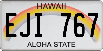 HI license plate EJI767