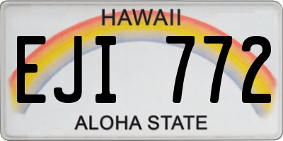 HI license plate EJI772