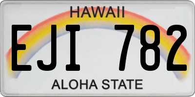HI license plate EJI782