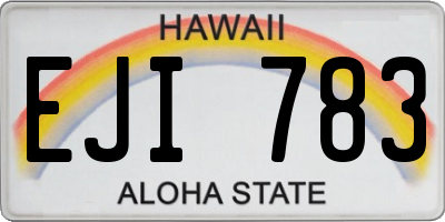 HI license plate EJI783