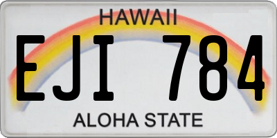 HI license plate EJI784