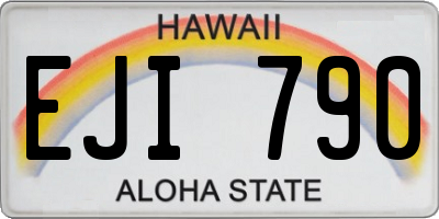 HI license plate EJI790