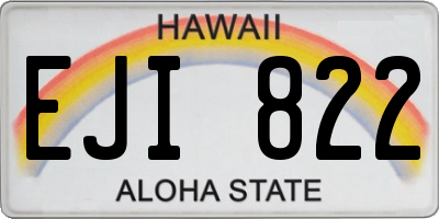 HI license plate EJI822