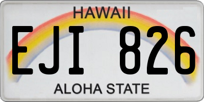 HI license plate EJI826