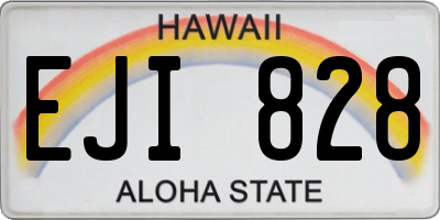 HI license plate EJI828