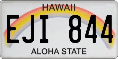 HI license plate EJI844