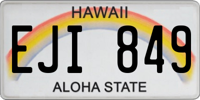 HI license plate EJI849