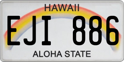 HI license plate EJI886
