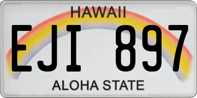 HI license plate EJI897
