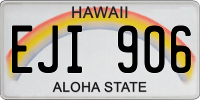 HI license plate EJI906