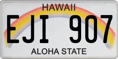 HI license plate EJI907