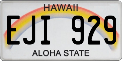 HI license plate EJI929
