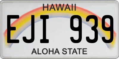 HI license plate EJI939