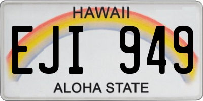 HI license plate EJI949