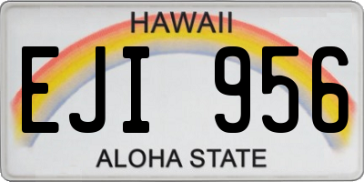 HI license plate EJI956