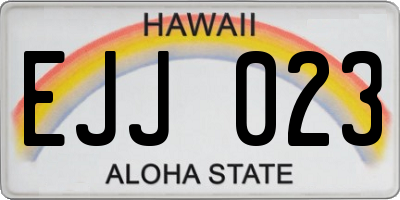 HI license plate EJJ023
