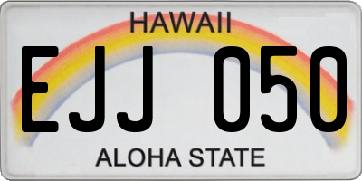 HI license plate EJJ050