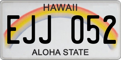 HI license plate EJJ052