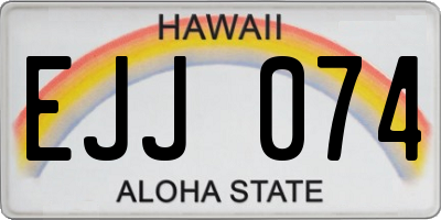 HI license plate EJJ074