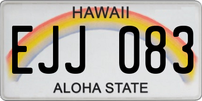 HI license plate EJJ083