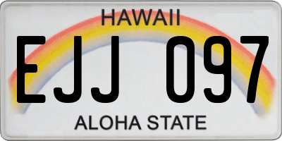 HI license plate EJJ097